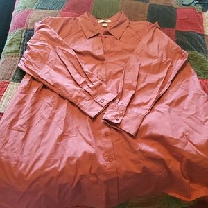 Womens Oversized Button Up Shirt